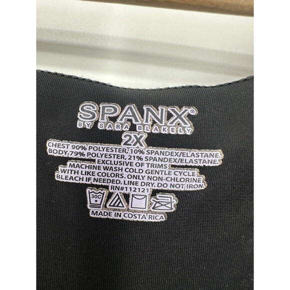 Spanx Womens Plus‎  2X XX Slip Top Shirt Black Lace Fitted Pullover Sleeveless - Picture 4 of 4